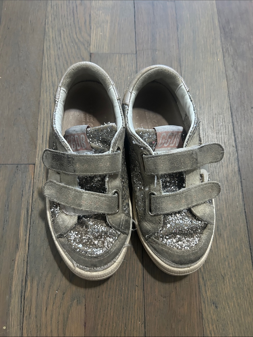 Golden goose kids size 29 Glitter Strap Sneakers - Silver
